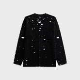 R13 Ripped Boyfriend Cardigan - Black