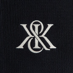 Kith Women Oversized Wyler Full Zip Crest Sweater - Black