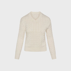 Frankies Bikinis Prince Cable Knit Sweater - Honeymoon