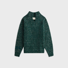 ERL Slit Neck Alpaca Sweater Knit - Dark Green