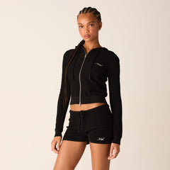Kith Women Adley Shrunken Sweater Hoodie - Black
