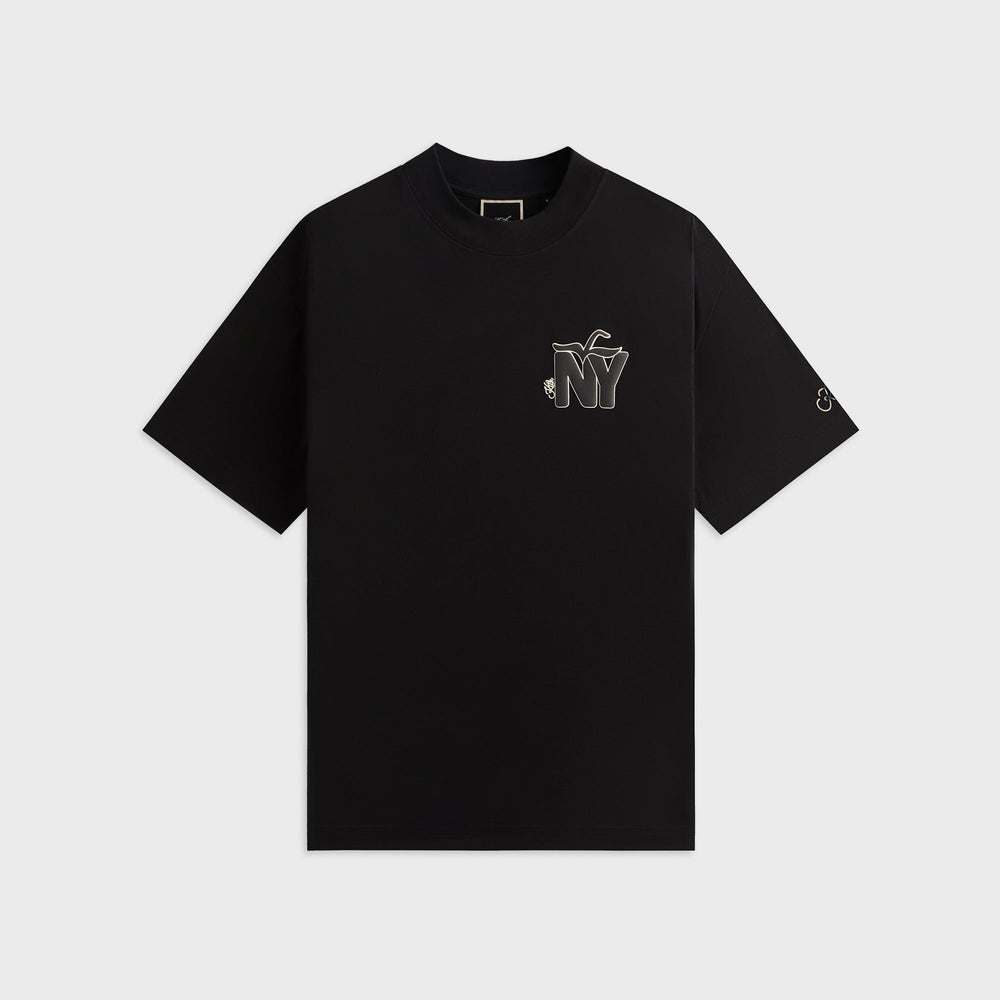 Kith Women Mockneck Vintage NY Apple Tee - Black