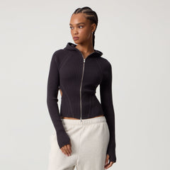 Kith Women Mina Backless Sweater Hoodie - Hematite