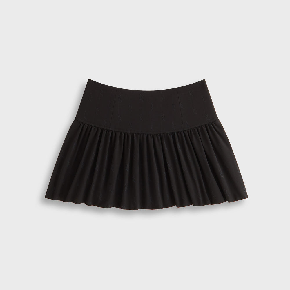 Kith Women Riko Script Faille Mini Skirt - Black