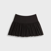 Kith Women Riko Script Faille Mini Skirt - Black