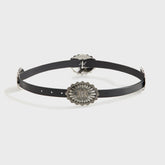 Kith Women Vintage Western Buckle Leather Belt - Black