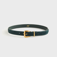 Kith Women Monogram Debossed Suede Belt - Stadium