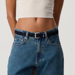 Kith Women Monogram Debossed Suede Belt - Black