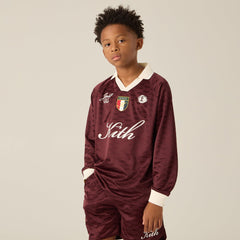 Kith Kids Long Sleeve Soccer Jersey Polo - Magma