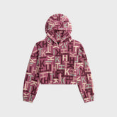 Kith Kids Monogram Polar Fleece Cropped Hoodie - Amaranth