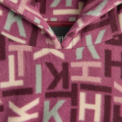 Kith Kids Monogram Polar Fleece Cropped Hoodie - Amaranth