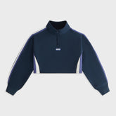 Kith Kids Blocked Cropped Jasper Quarter Zip - Nocturnal