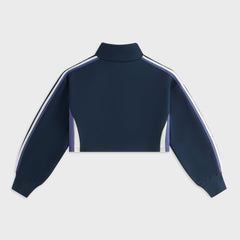 Kith Kids Blocked Cropped Jasper Quarter Zip - Nocturnal