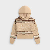 Kith Kids Novelty Fair Isle Nelson Hoodie Sweater - Mocha Heather