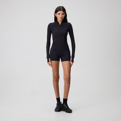 Kith Women Hani Active Long Sleeve Romper - Black