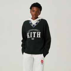 Kith Kids Knit Combo Lewis V-Neck - Stadium