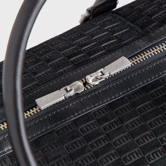 Kith Monogram Suede Traveler K40 Bag - Black