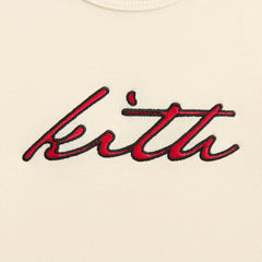 Kith Kids Signature Logo Mulberry II Tee - Sandrift