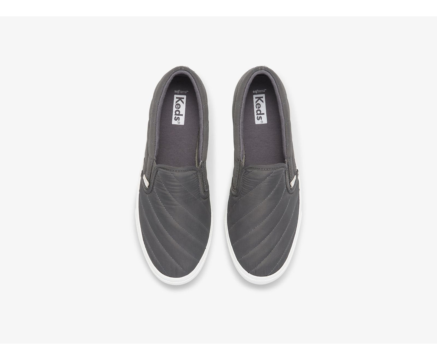 Jump Kick Slip On Water Resistant Quilted Puffer Gray