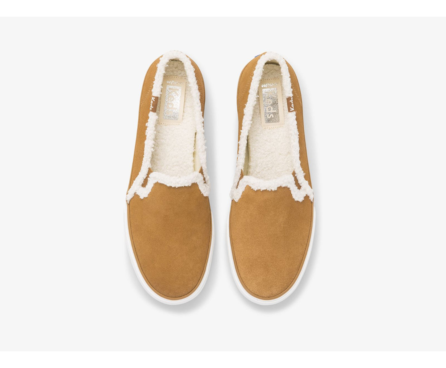 Double Decker Suede Faux Shearling Brown