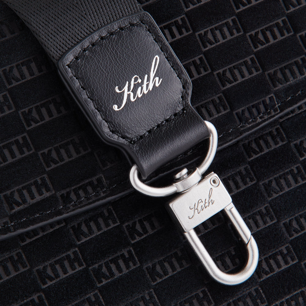 Kith Monogram Suede Envelope K20 Bag - Black