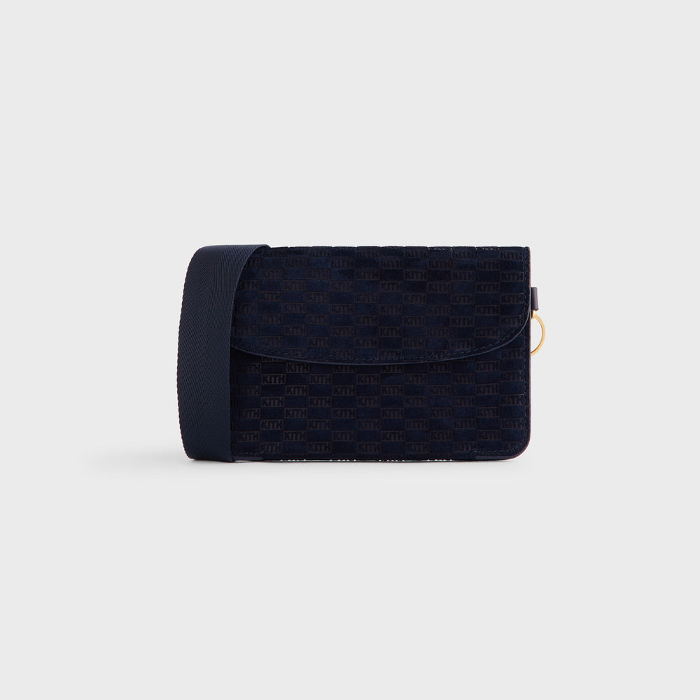 Kith Monogram Suede Envelope K20 Bag - Ink
