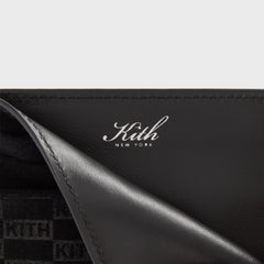 Kith Monogram Suede Card Holder - Black