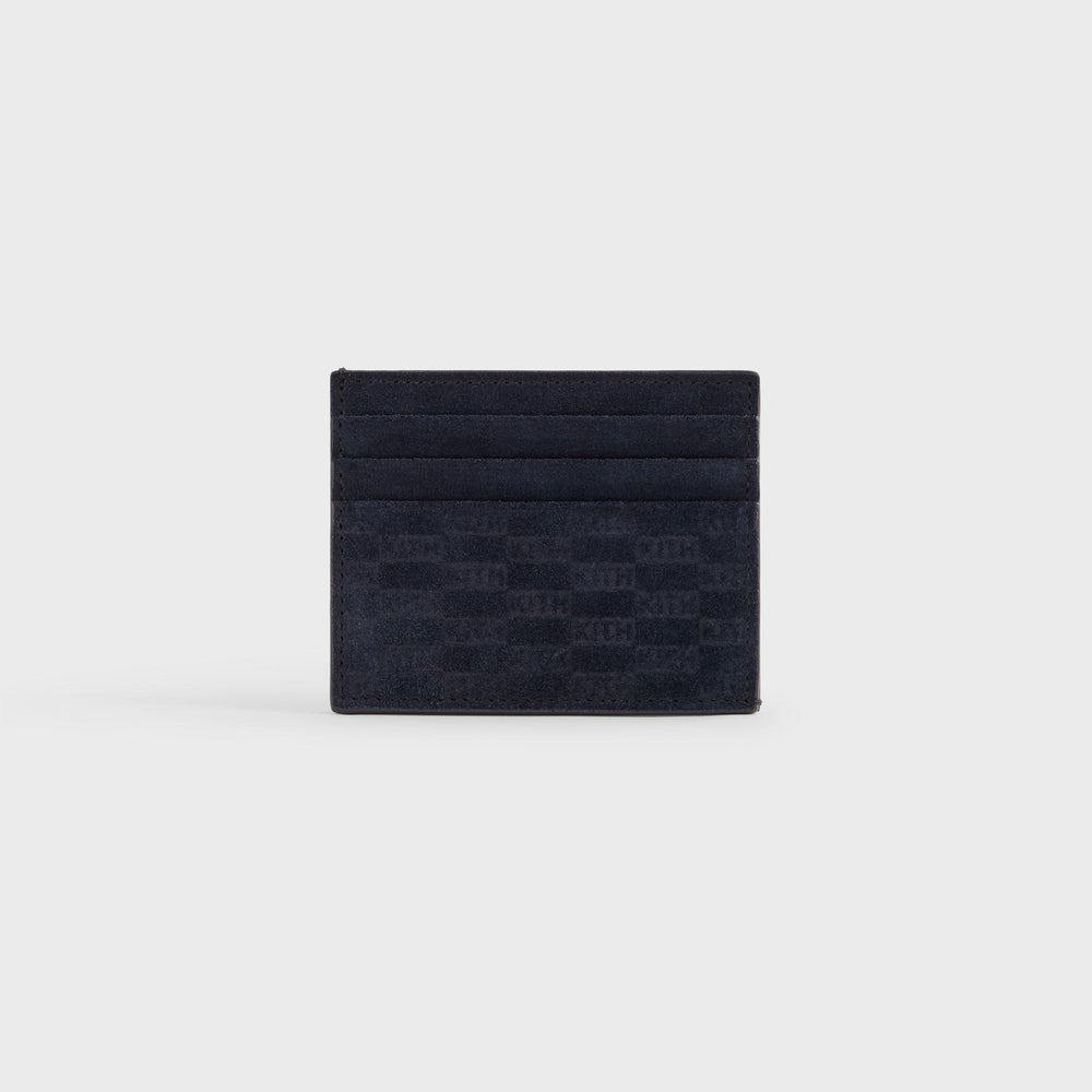 Kith Monogram Suede Card Holder - Ink