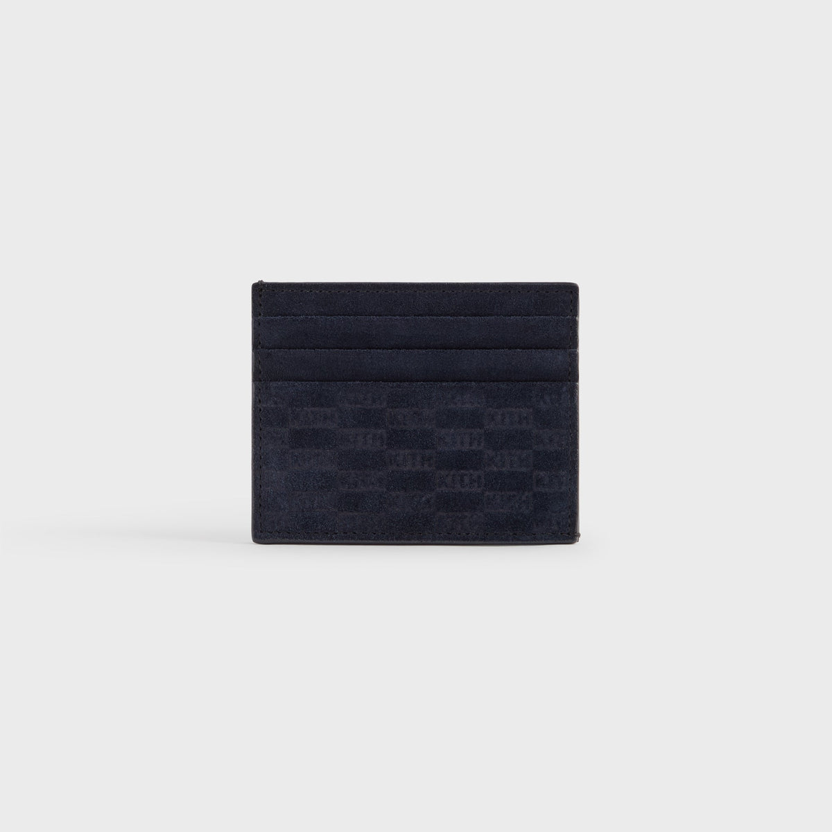 Kith Monogram Suede Card Holder - Ink