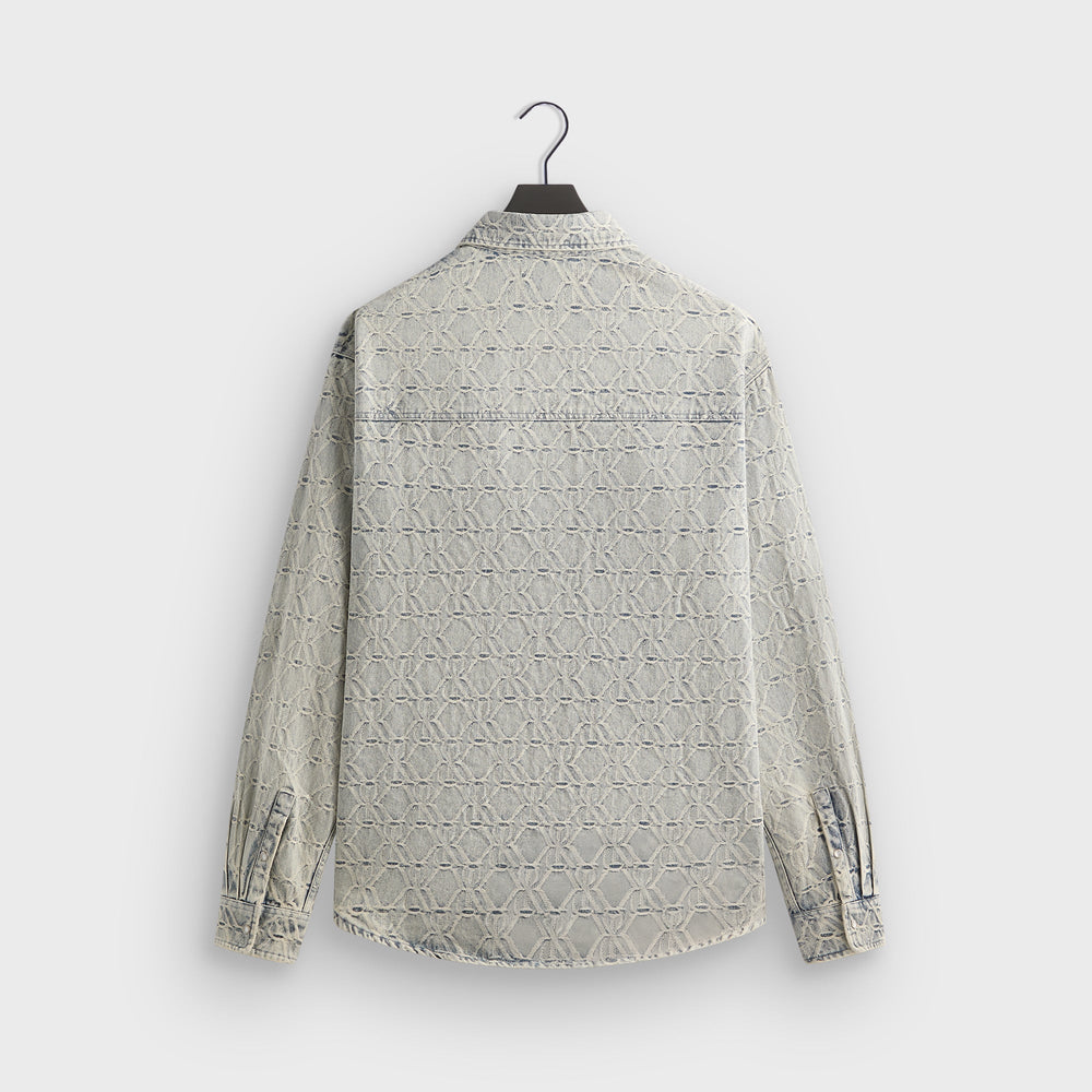 Kith Jacquard Crest Denim Apollo Shirt - Atom