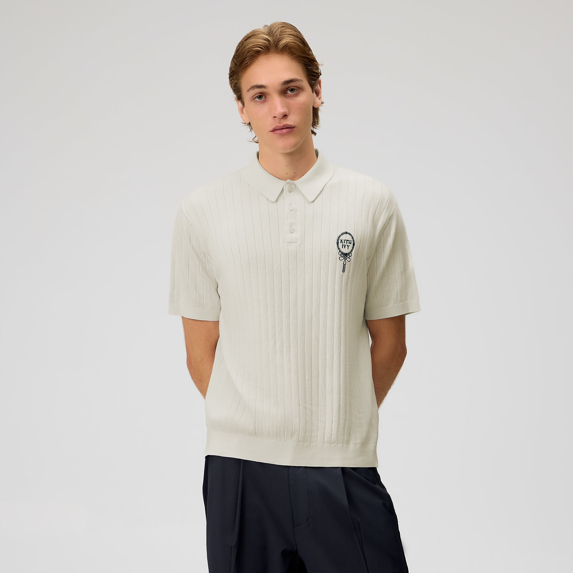 Kith Ivy Knit Tilden Polo - Sandrift