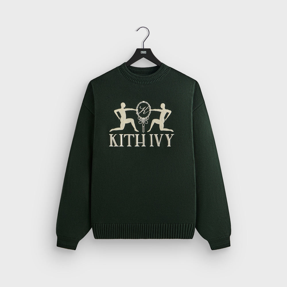 Kith Ivy Emblem Crewneck Sweater - Ivy Green