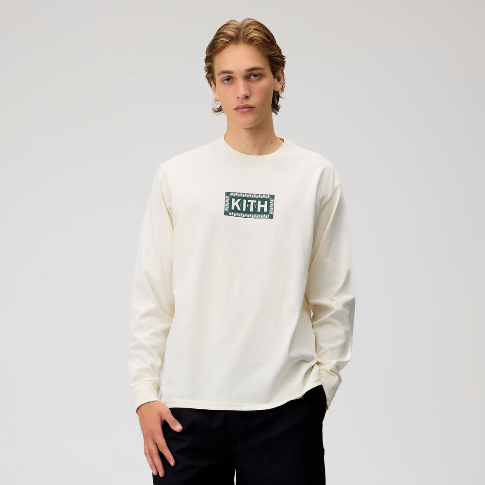Kith Ivy Classic Logo Long Sleeve Tee - Sandrift