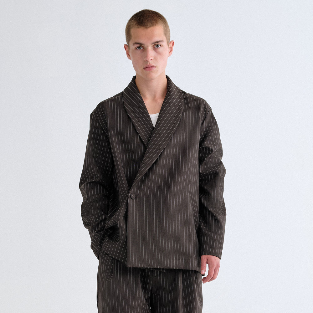 Kith Double Weave Long Sleeve Thompson Crossover Shirt - Kindling