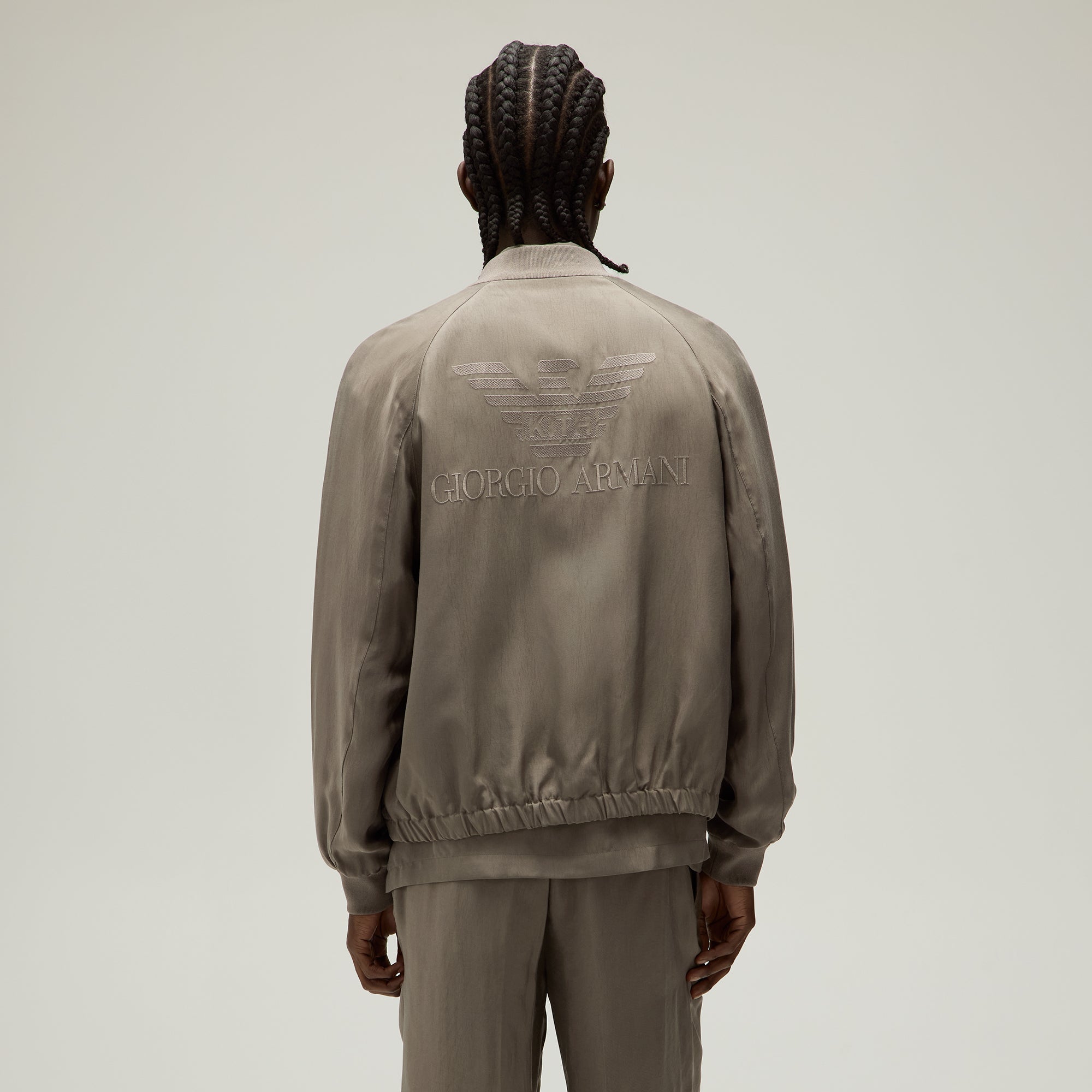 Giorgio Armani & Kith Silky Bomber Jacket - Gravel