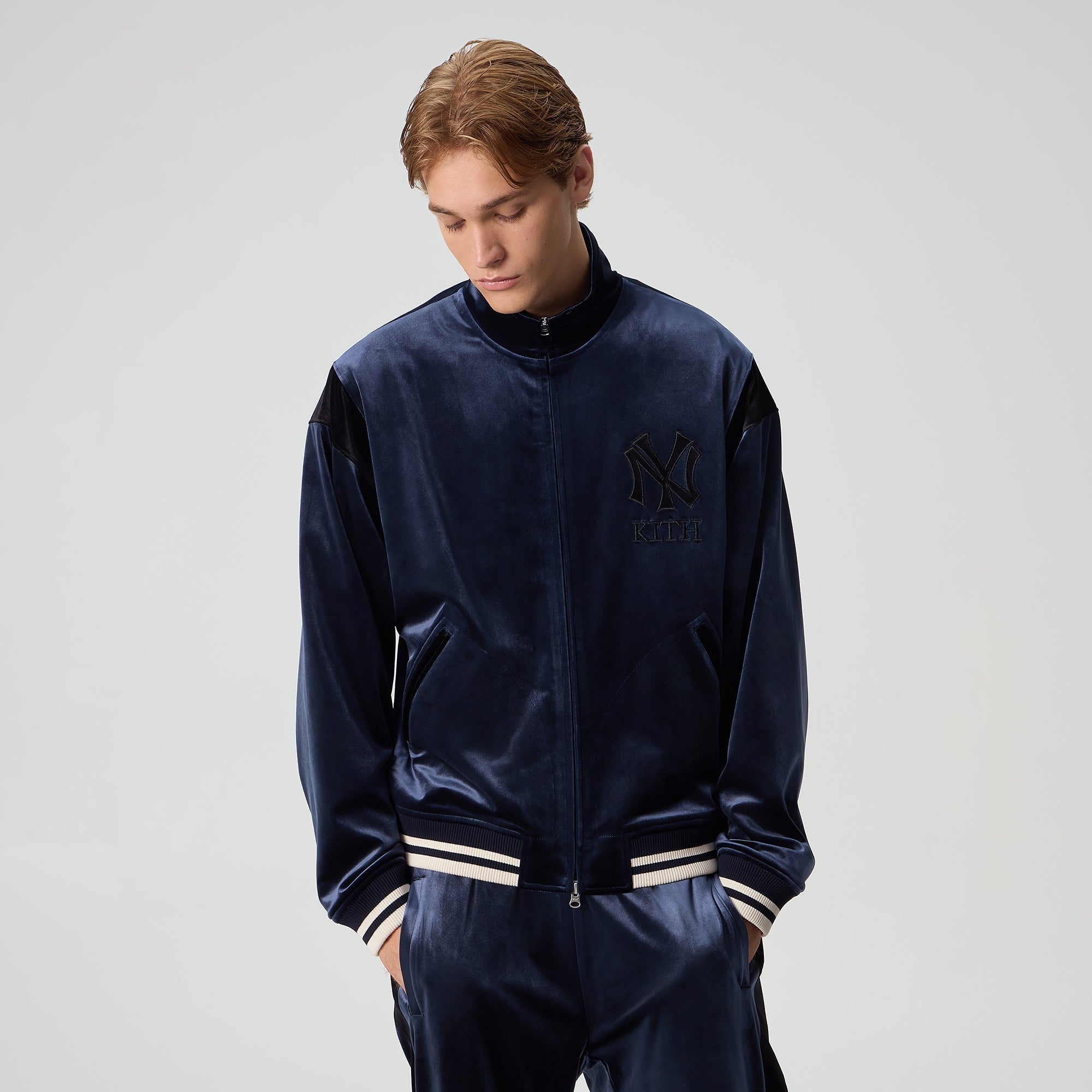 Kith for the New York Yankees Luxe Velour Track Jacket - Nocturnal