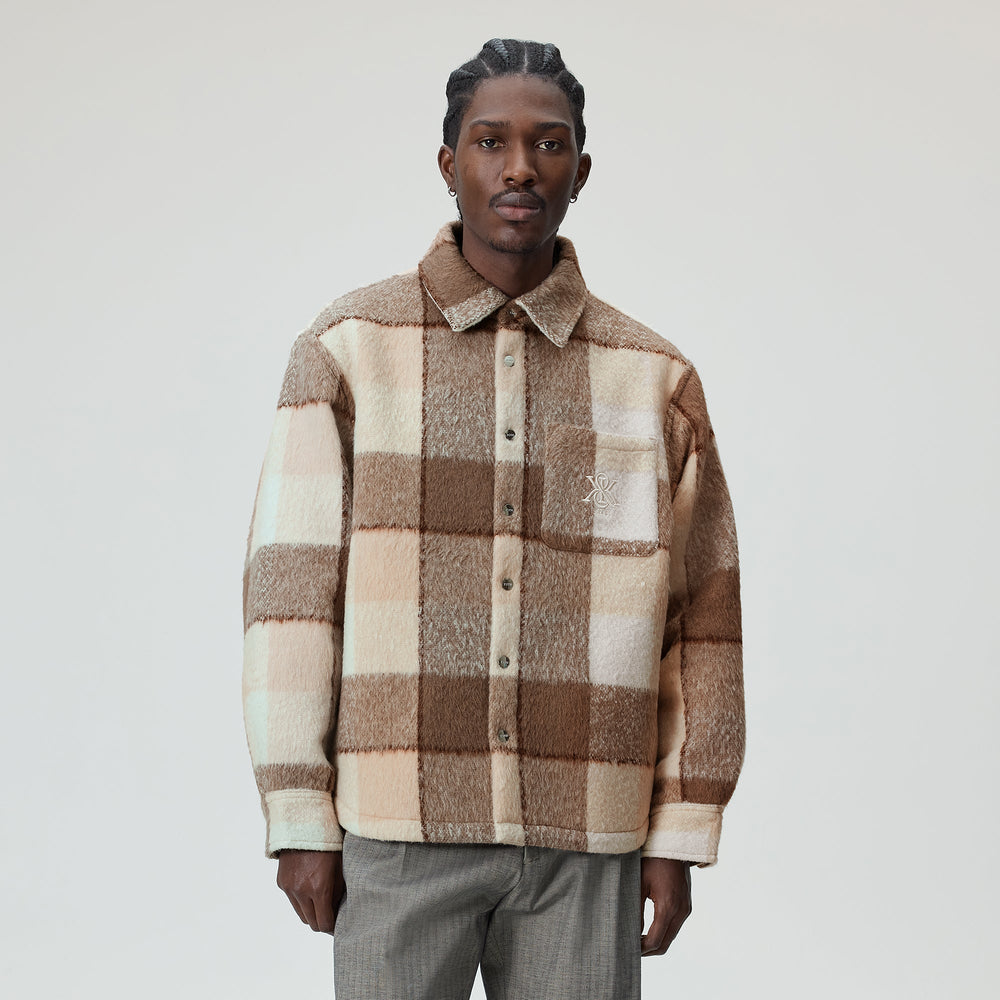Kith Brushed Plaid Sheridan Shirt Jacket - Canvas