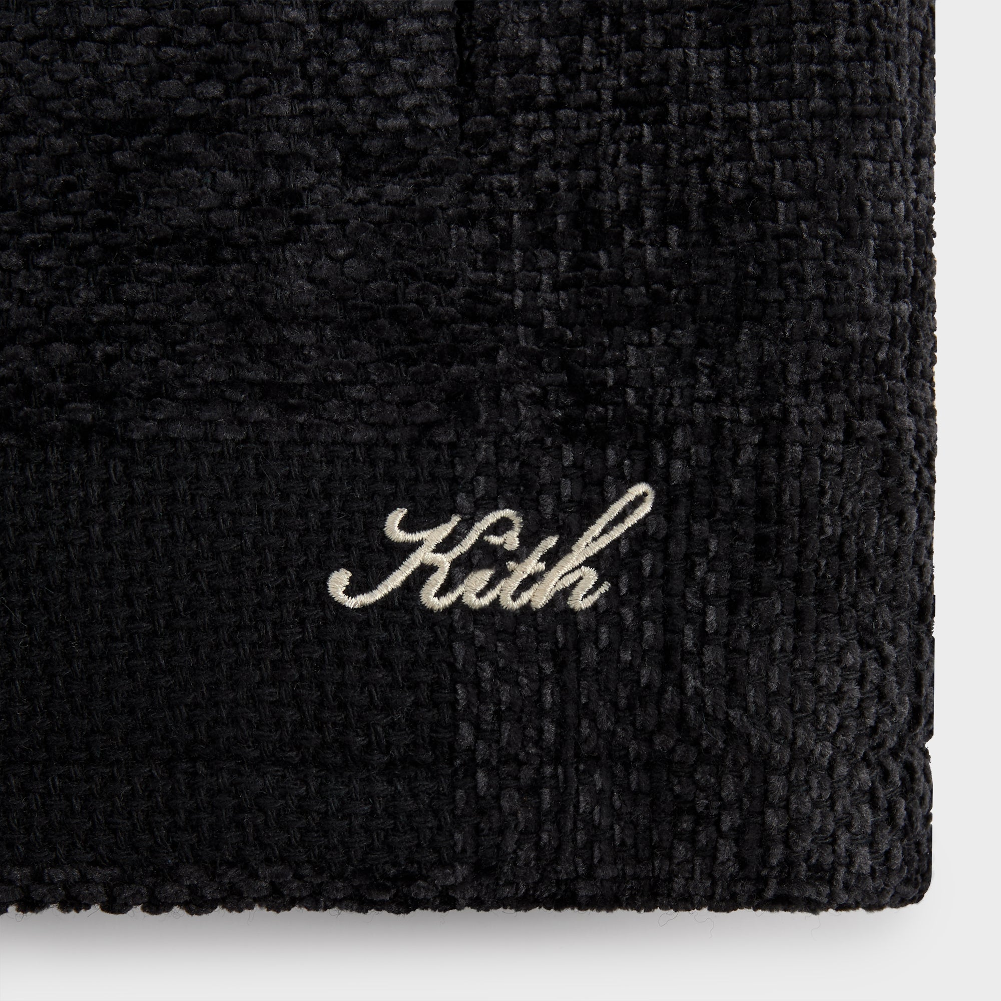 Kith Chenille Plaid Brixton Puffed Shirt Jacket - Black
