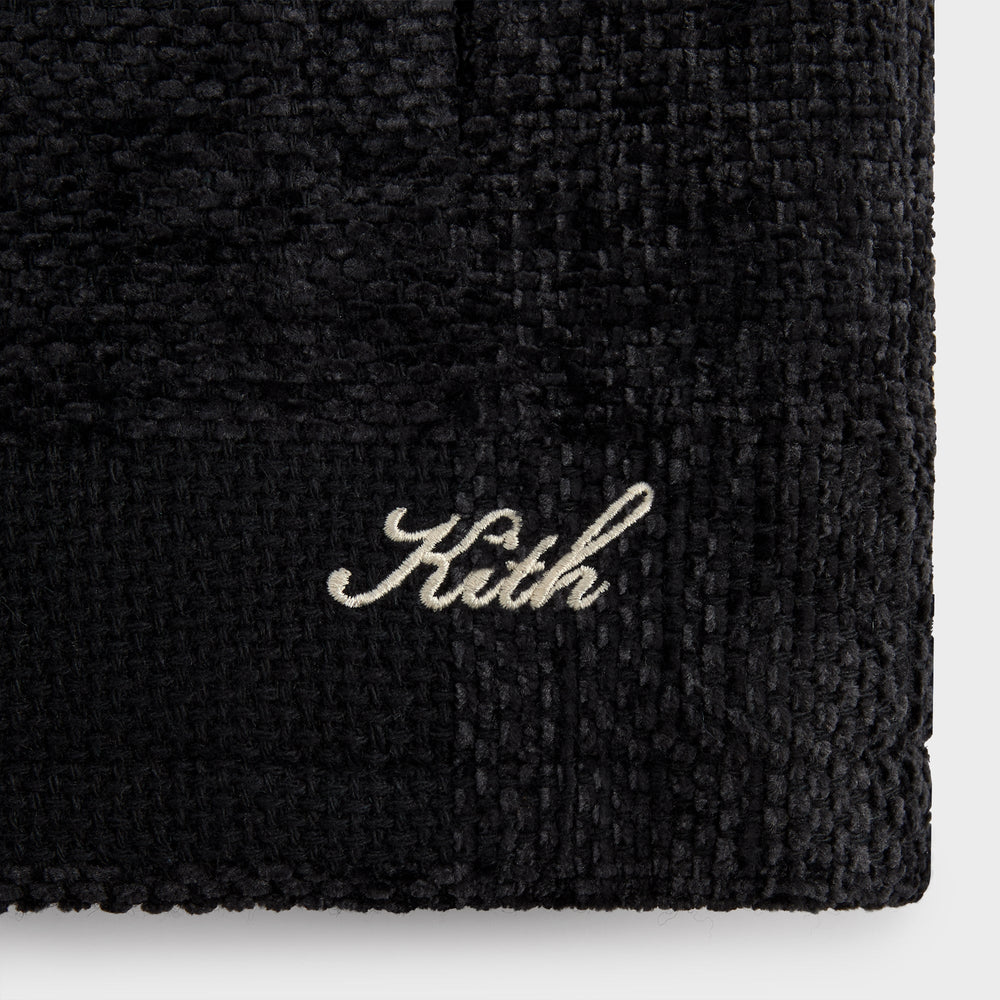 Kith Chenille Plaid Brixton Puffed Shirt Jacket - Black