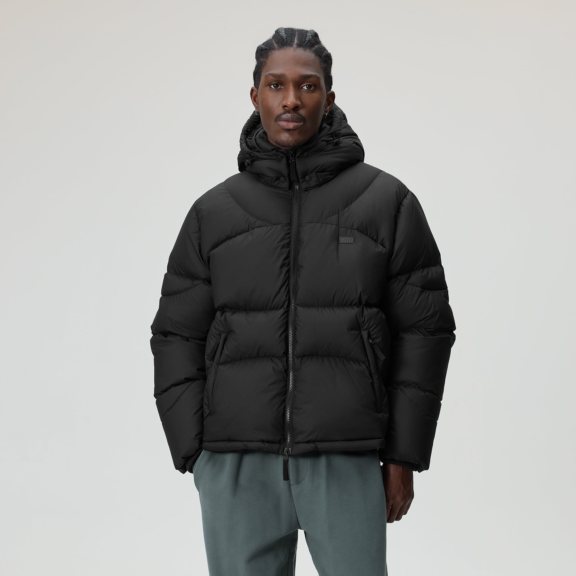 Kith Matte Stretch Taffeta Corey Puffer - Black
