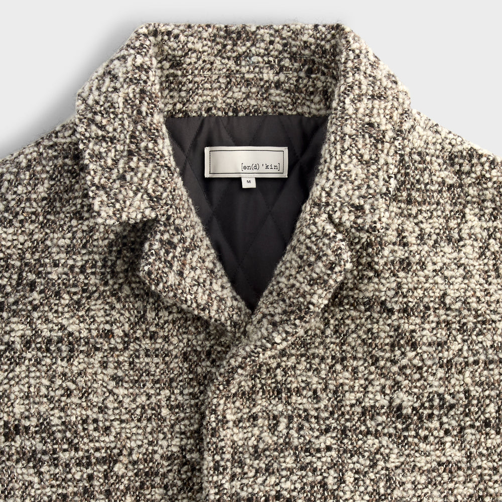 &Kin Plush Boucle Bergen Coat - Hallow