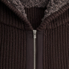 Kith Merino Knit Quarter Zip Hoodie - Kindling