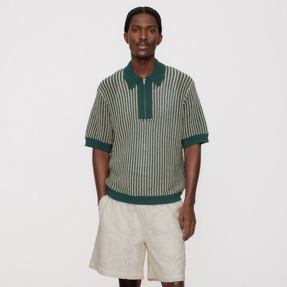 Kith Nash Knit Polo - Sandrift