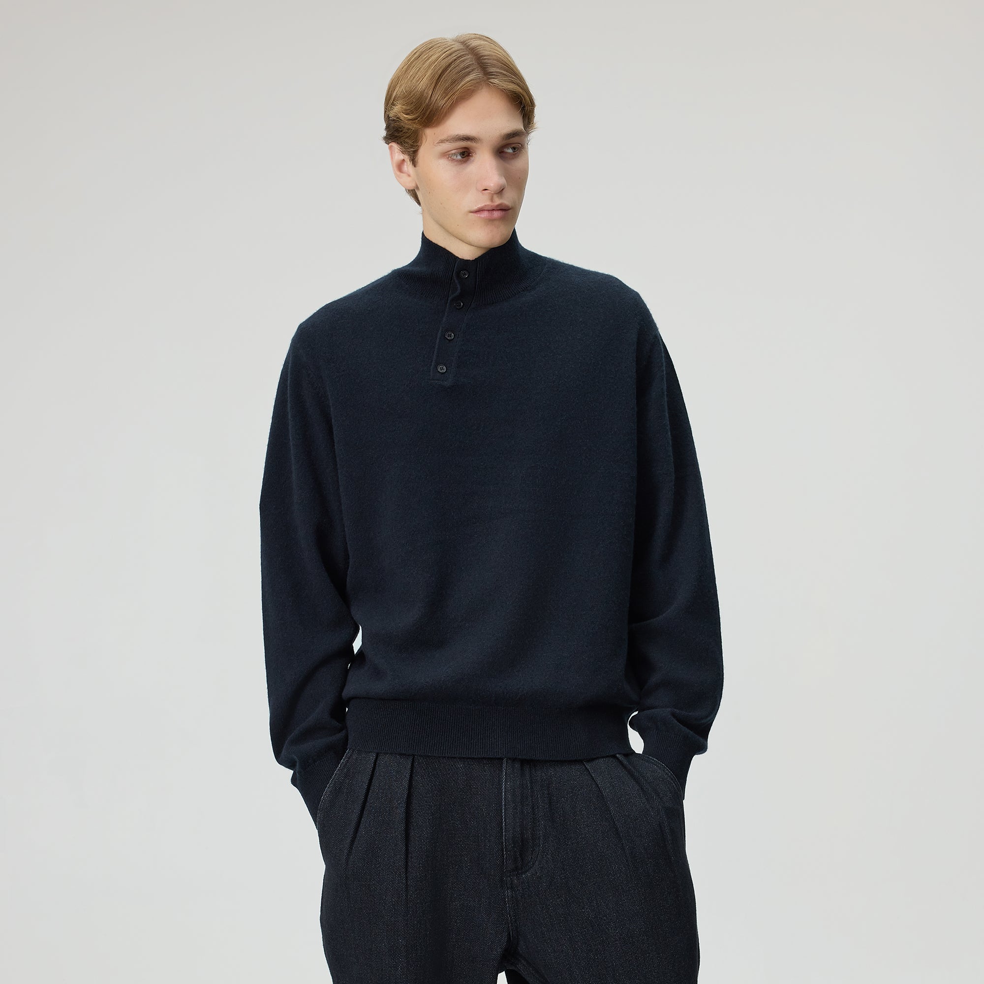 &Kin Cashmere Cyrus Turtleneck - Black