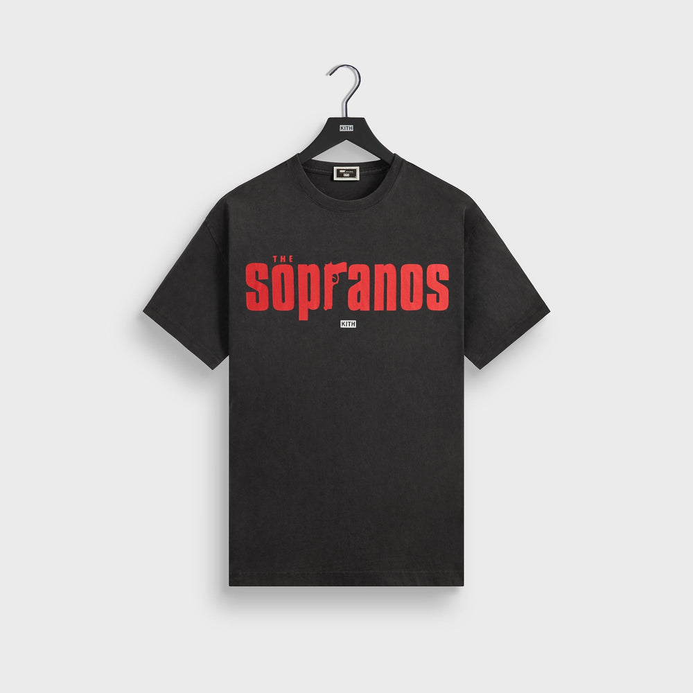 Kith for The Sopranos Main Logo Vintage Tee - Black