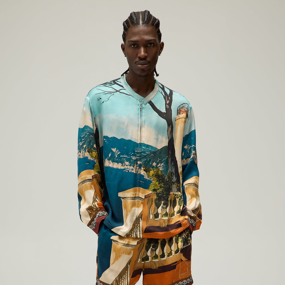 Giorgio Armani & Kith Capri Long Sleeve Zip-Up Shirt - Multi