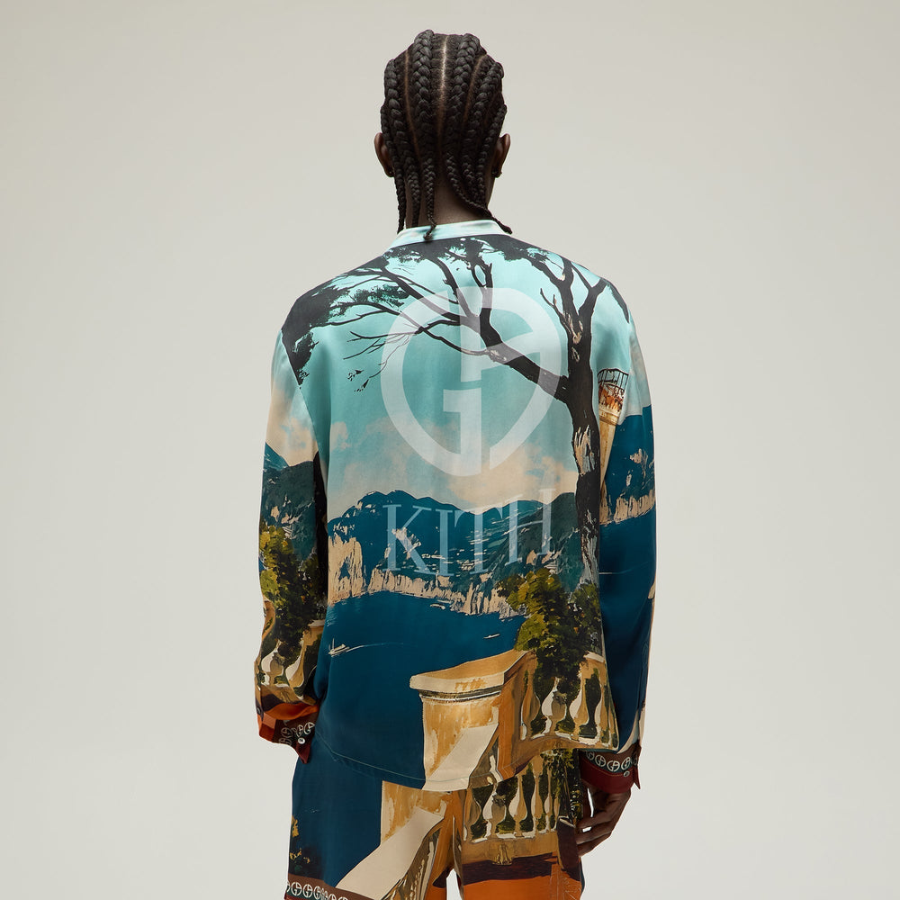 Giorgio Armani & Kith Capri Long Sleeve Zip-Up Shirt - Multi