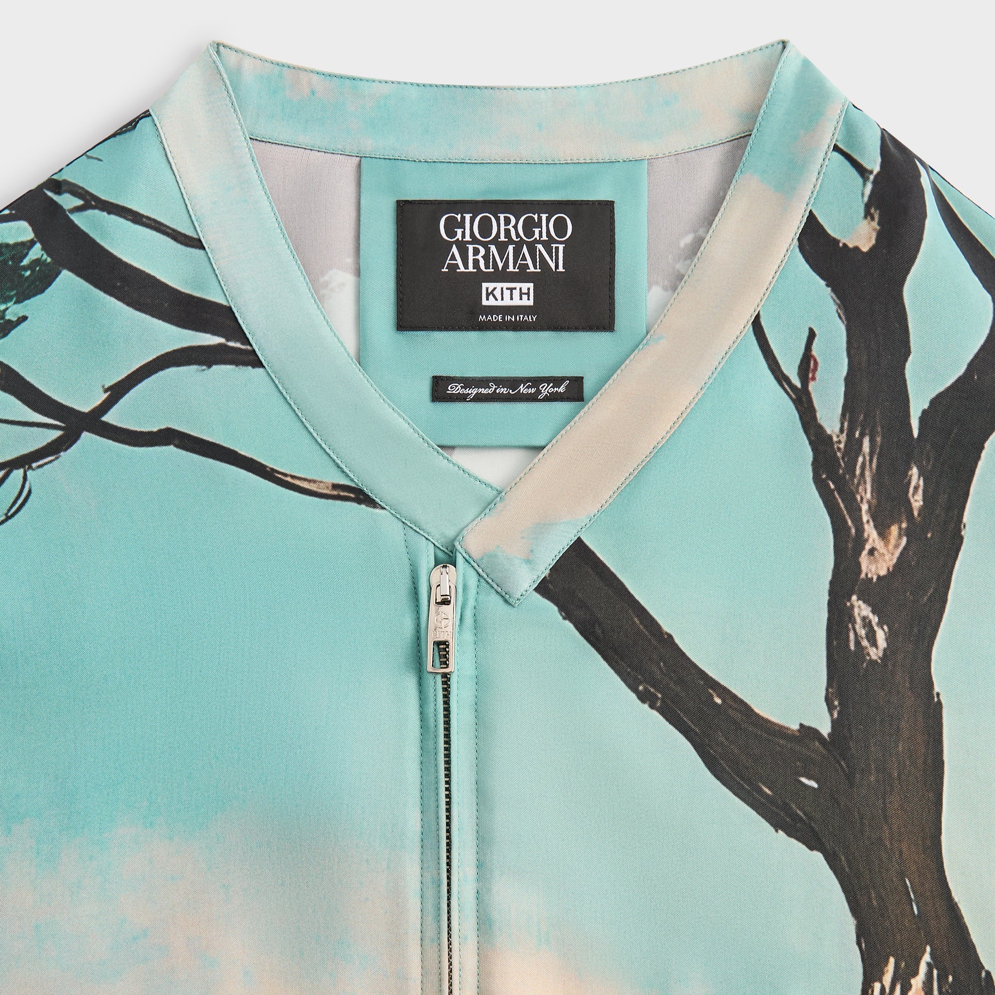 Giorgio Armani & Kith Capri Long Sleeve Zip-Up Shirt - Multi