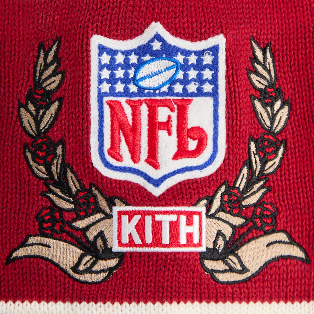 Kith for the NFL San Francisco 49ers V-neck Beau Knit Sweater - Presen