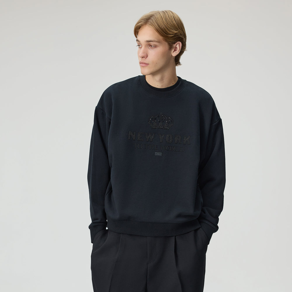 Kith New York To The World Crown Crewneck - Black